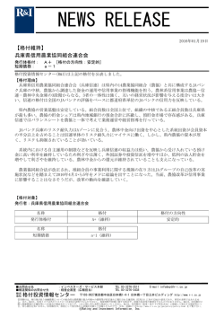 兵庫信連の発行体格付A+[安定的]、短期債務a-1を維持