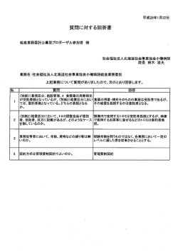 質問に対する回答書