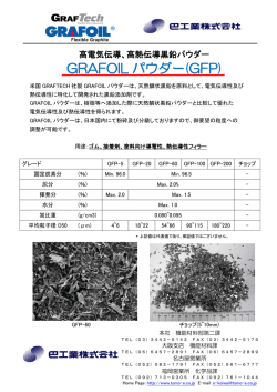 GRAFOIL パウダー(GFP) 特性表 [1ページ]