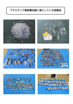 資源ごみに混入している危険品の画像（PDF：531KB）