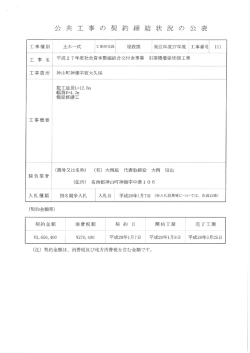 平成27年度社会資本整備総合交付金事業 引落橋橋梁修繕工事