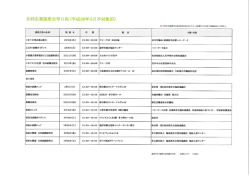 合同企業説明会等日程(平成28年3月卒対象用)