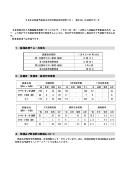 （第2回）の結果について