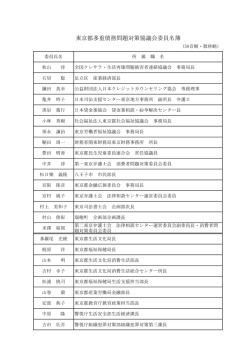 東京都多重債務問題対策協議会委員名簿