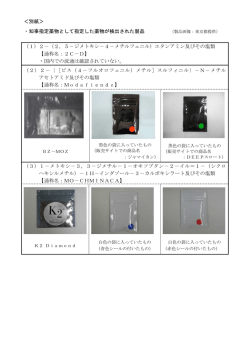 ＜別紙＞ ・知事指定薬物として指定した薬物が検出された製品 （1）2