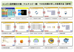 コンビニ証明書交付機（マルチコピー機）での住民票の写しの取得方法