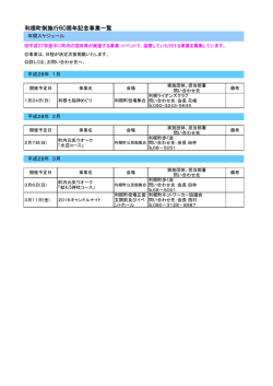 利根町制施行60周年記念事業一覧
