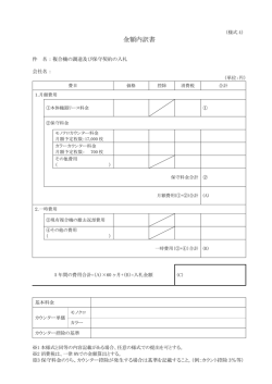 金額内訳書（様式4）