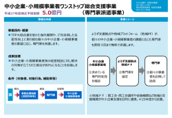 中小企業・小規模事業者ワンストップ総合支援事業