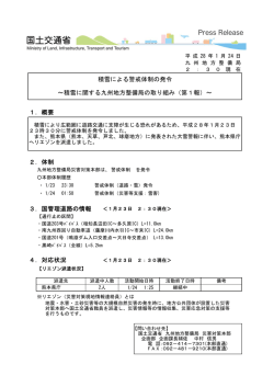 積雪による警戒体制の発令について