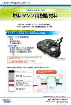 プラスチック製燃料タンク用樹脂材料の提案
