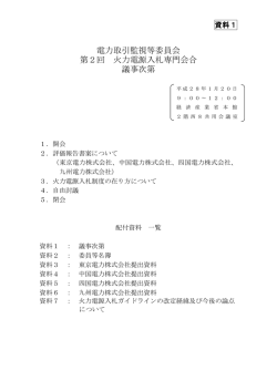 資料1 議事次第（PDF形式：163KB）