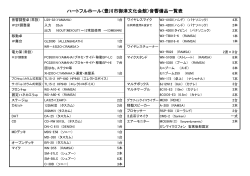 ハートフルホール（豊川市御津文化会館）音響備品一覧表