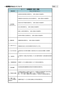 一般調査のねらいについて
