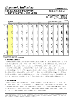 Economic Indicators_ 定例経済指標レポート