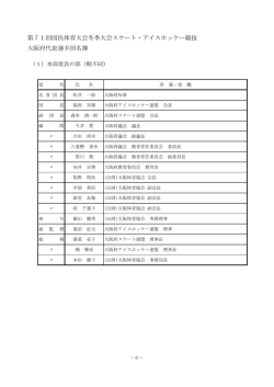 選手団名簿 - 大阪体育協会