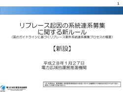 リプレース案件系統連系募集プロセスルール（新規）の検討状況について②