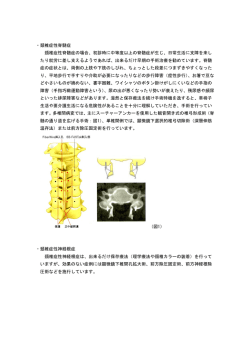 ・頚椎症性脊髄症 頚椎症性脊髄症の場合、初診時に中等度以上の脊髄