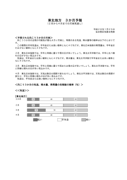 最新の3か月予報