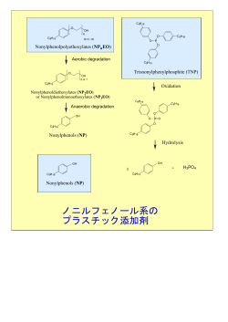 ノニルフェノール系の プラスチック添加剤