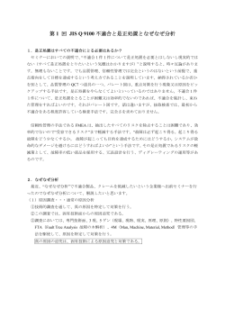 第 1 回 JIS Q 9100 不適合と是正処置となぜなぜ分析
