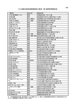 別紙 立入事業者一覧 [PDFファイル／57KB]