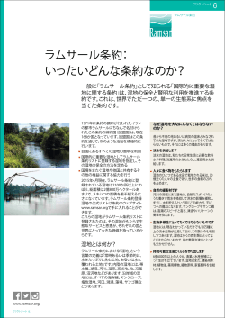 ファクトシート 6 - Wetlands International Japan
