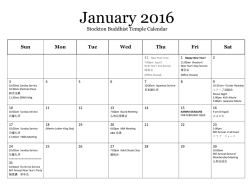 January 2016 - Stockton Buddhist Temple