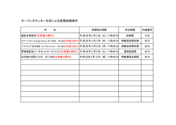 見積依頼案件一覧表