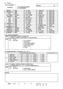 生活自立度調査票3 （PDF 44.7KB）