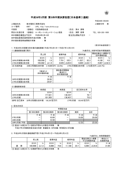 平成28年3月期 第3四半期決算短信〔日本基準〕（連結）