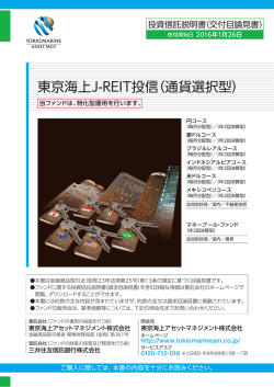 交付目論見書 - 東京海上アセットマネジメント株式会社