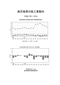 鹿児島県の鉱工業動向（平成27年11月分）（PDF：551KB）