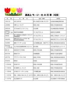 西浦上 ち・い・き の 行 事（H28）