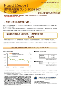 世界優先証券ファンド201507（ヘッジあり） 愛称