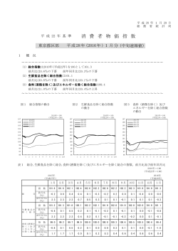 平成22年基準 消費者物価指数 東京都区部 平成28年