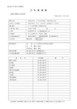 公告第27－05号 町道笠田中8・9号線道路改良工事