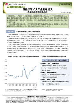 日銀がマイナス金利を導入－東京株式市場は乱高下