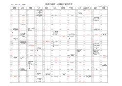 平成27年度 札電協年間予定表 4月 5月 6月 7月 8月 9月 10月 11月 2