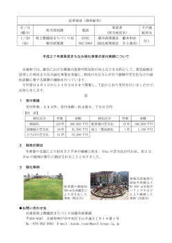 記者発表（資料配布） 月／日 (曜日) 担当部局課 電話 発表者