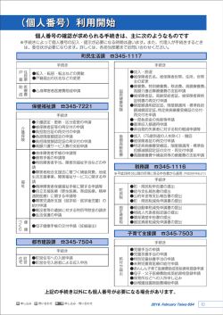 （個人番号）利用開始