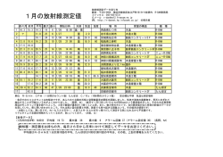 1月の放射線測定値 - R-DAN