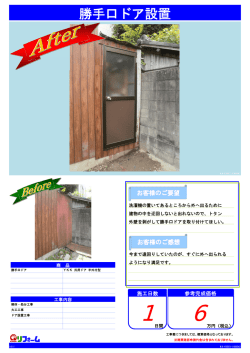 勝手口ドア設置