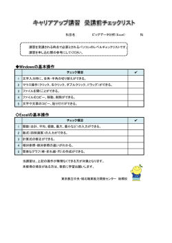 レベルチェックシート