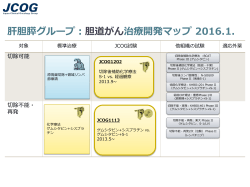 胆道がん治療開発マップ 2016.1.