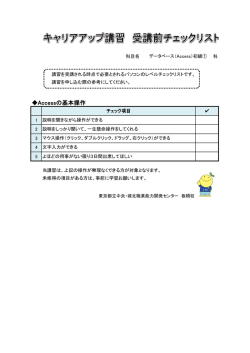 レベルチェックシート