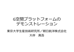 G空間プラットフォームのデモ（大伴氏）（pdf形式：611KB）