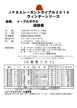 PDF/224KB - 日本プロボウリング協会