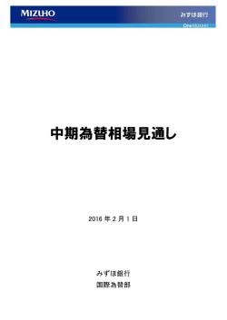 中期為替相場見通し(PDF/225KB)