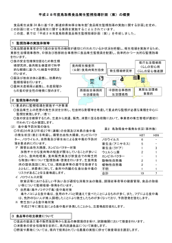 平成28年度鳥取県食品衛生監視指導計画（案）の概要
